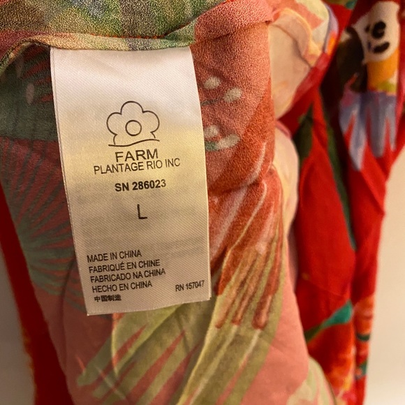 New Farm Rio Red Macaw Bird Print Wrap Dress M - Picture 8 of 15